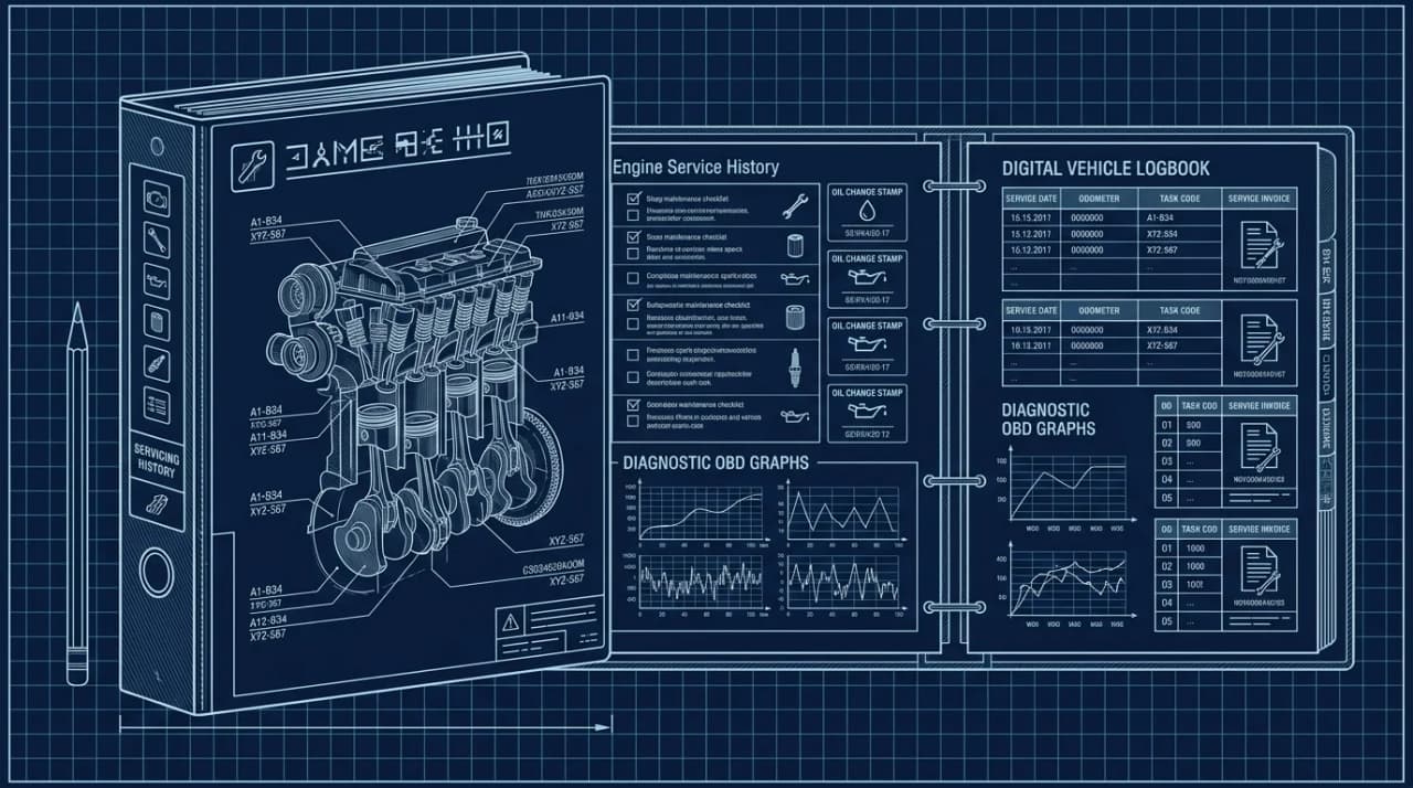Motorakte und Fahrzeugakte: Vollständige Dokumentation von Wartung, Motorhistorie und Rechnungen
