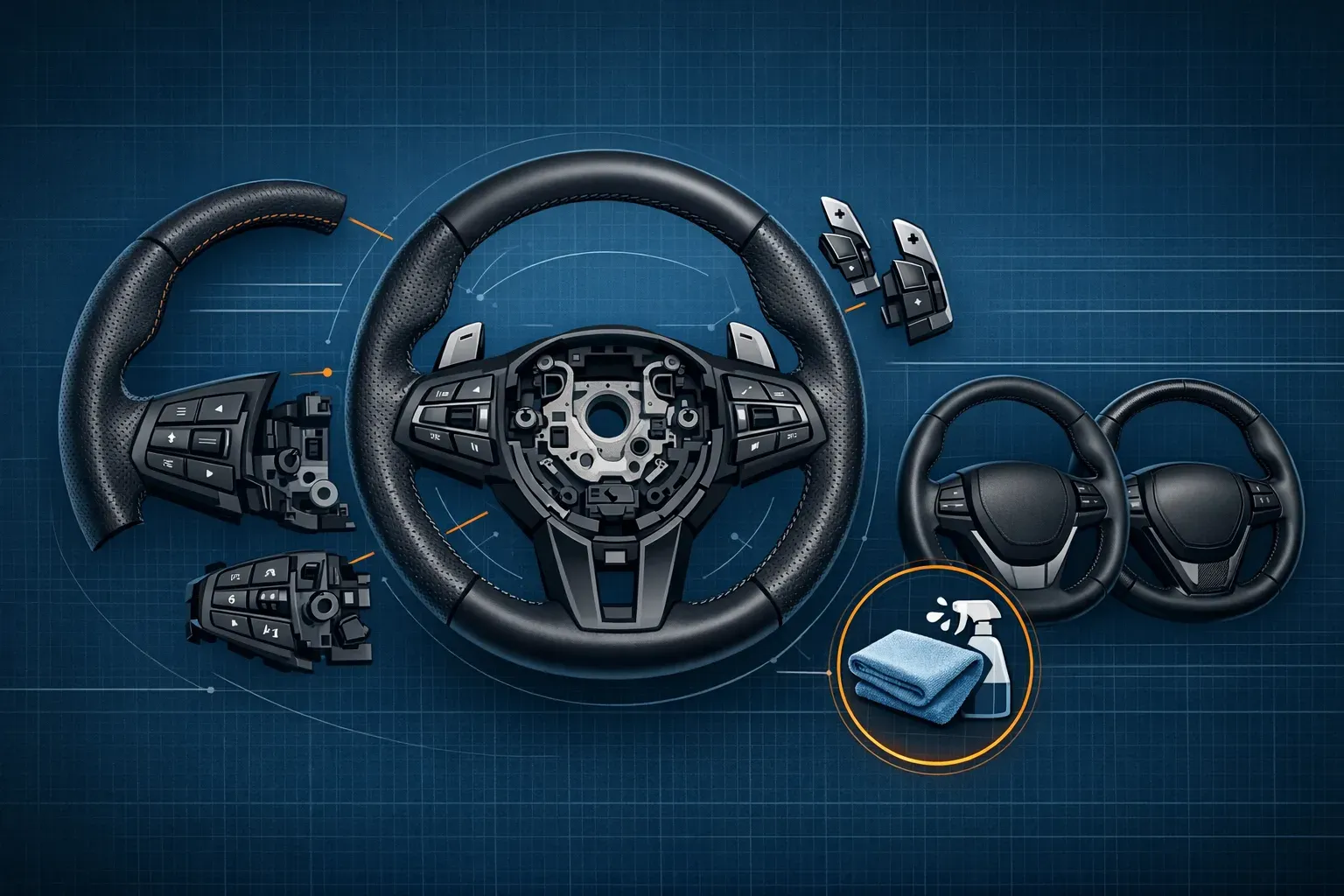 Illustration de couverture : Volants BMW : options, entretien et personnalisation sans se tromper